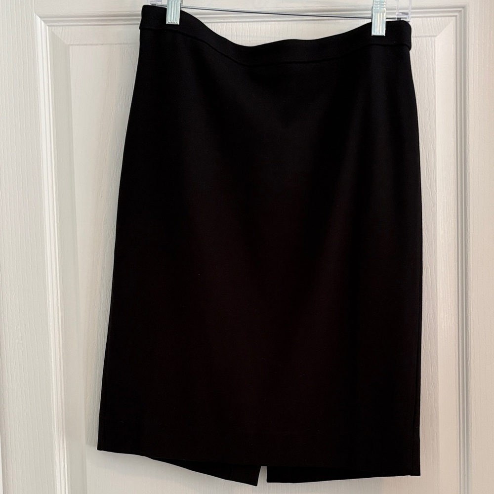 J. Crew Sleek Black Pencil Skirt